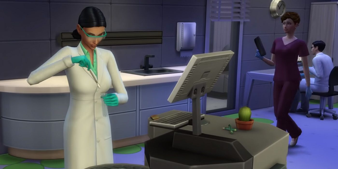 A doctor in The Sims