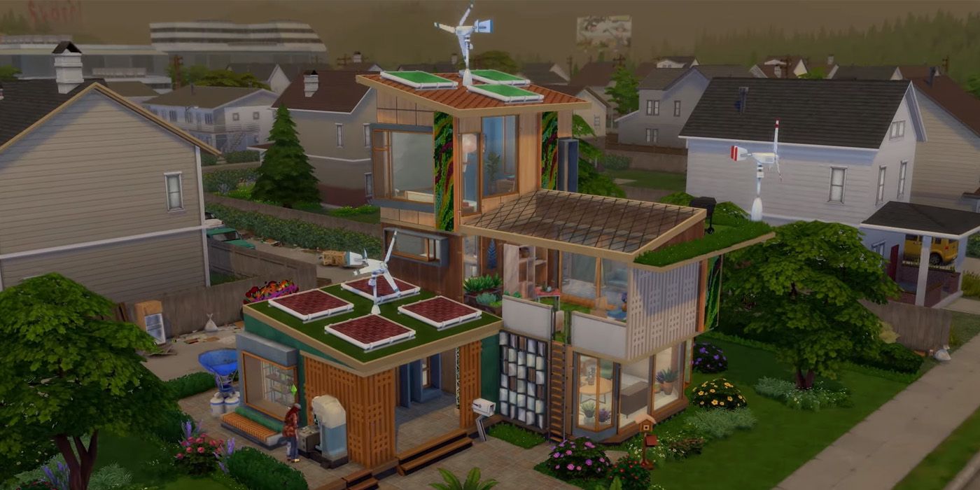 Дома в The Sims могут быть обставлены мебелью на месте.