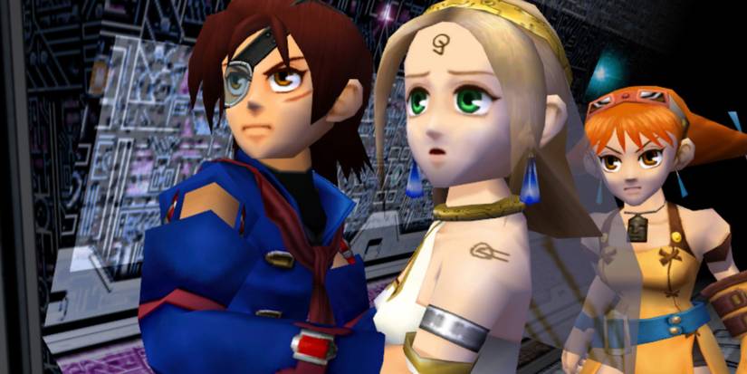 Skies Of Arcadia Vyse And Team Worried