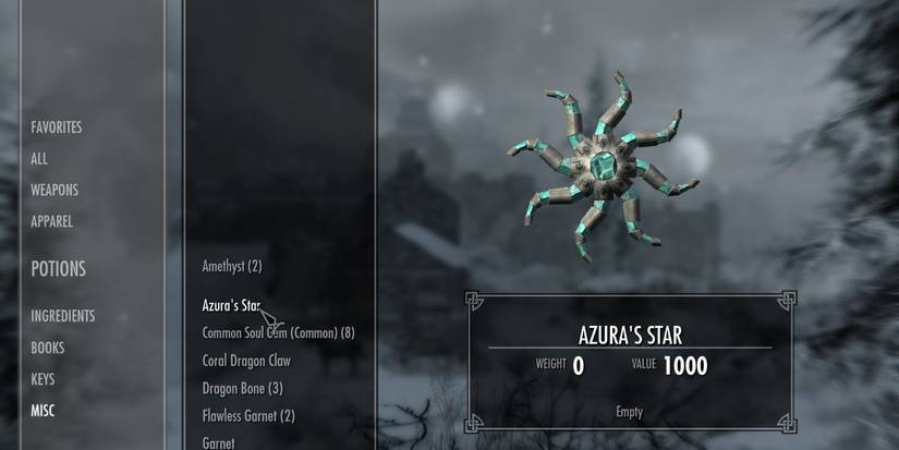 Skyrim Azura's Star Stats