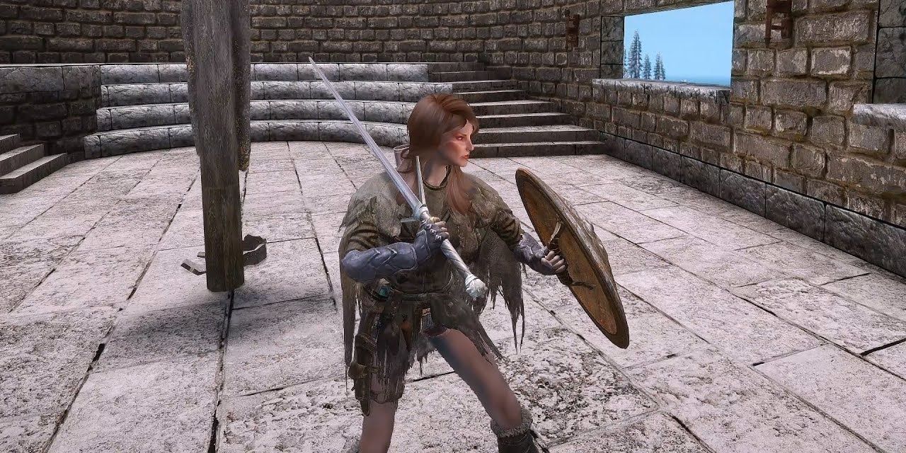 Skyrim Combat Gameplay Overhaul mod. Image from JDM Skyrim (YouTube)