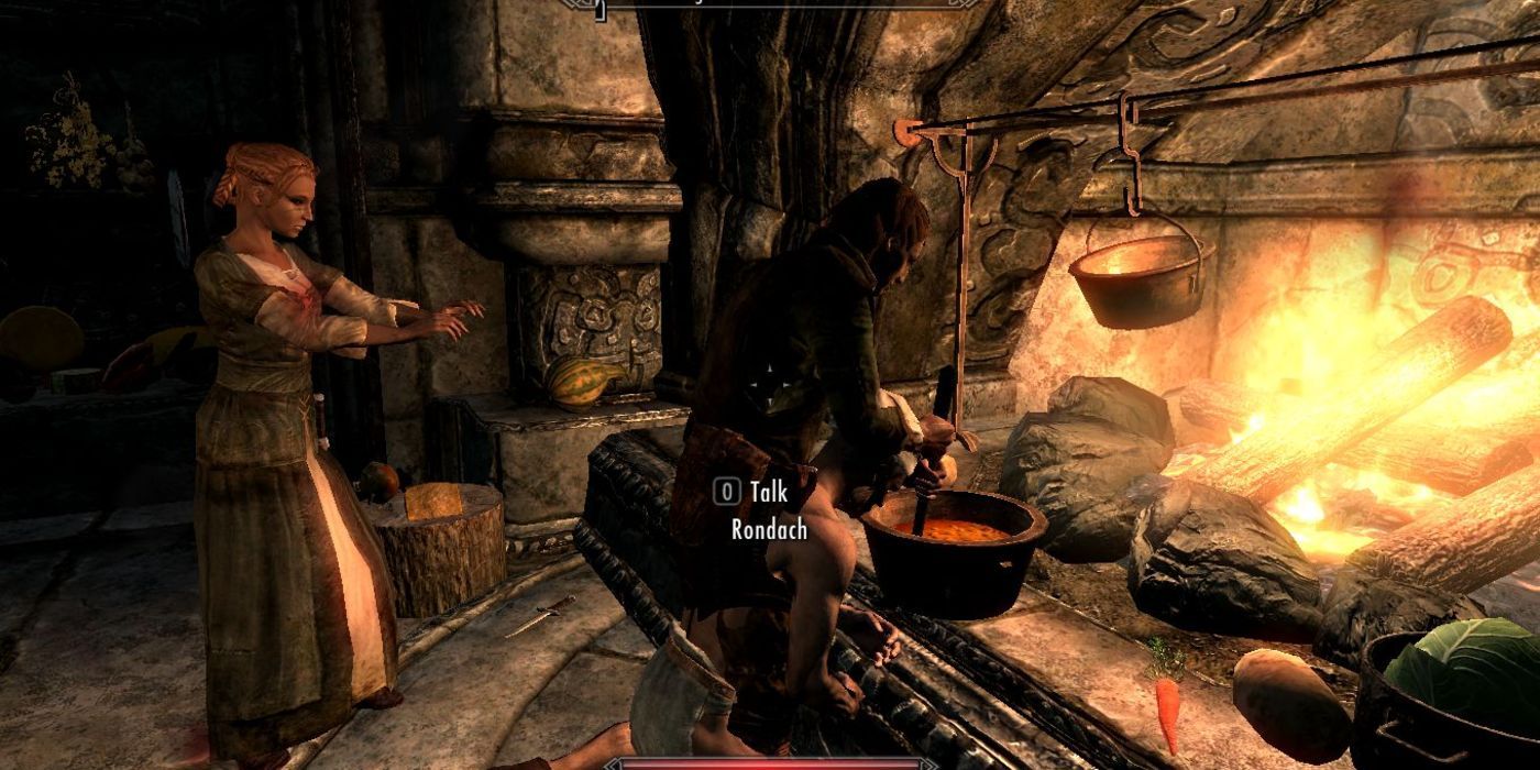 Skyrim Cooking By A Fireplace