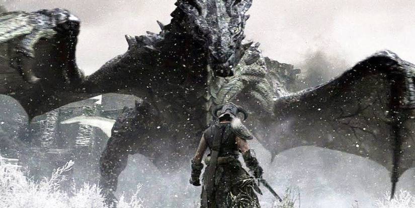 Skyrim Dragonborn And Dragon