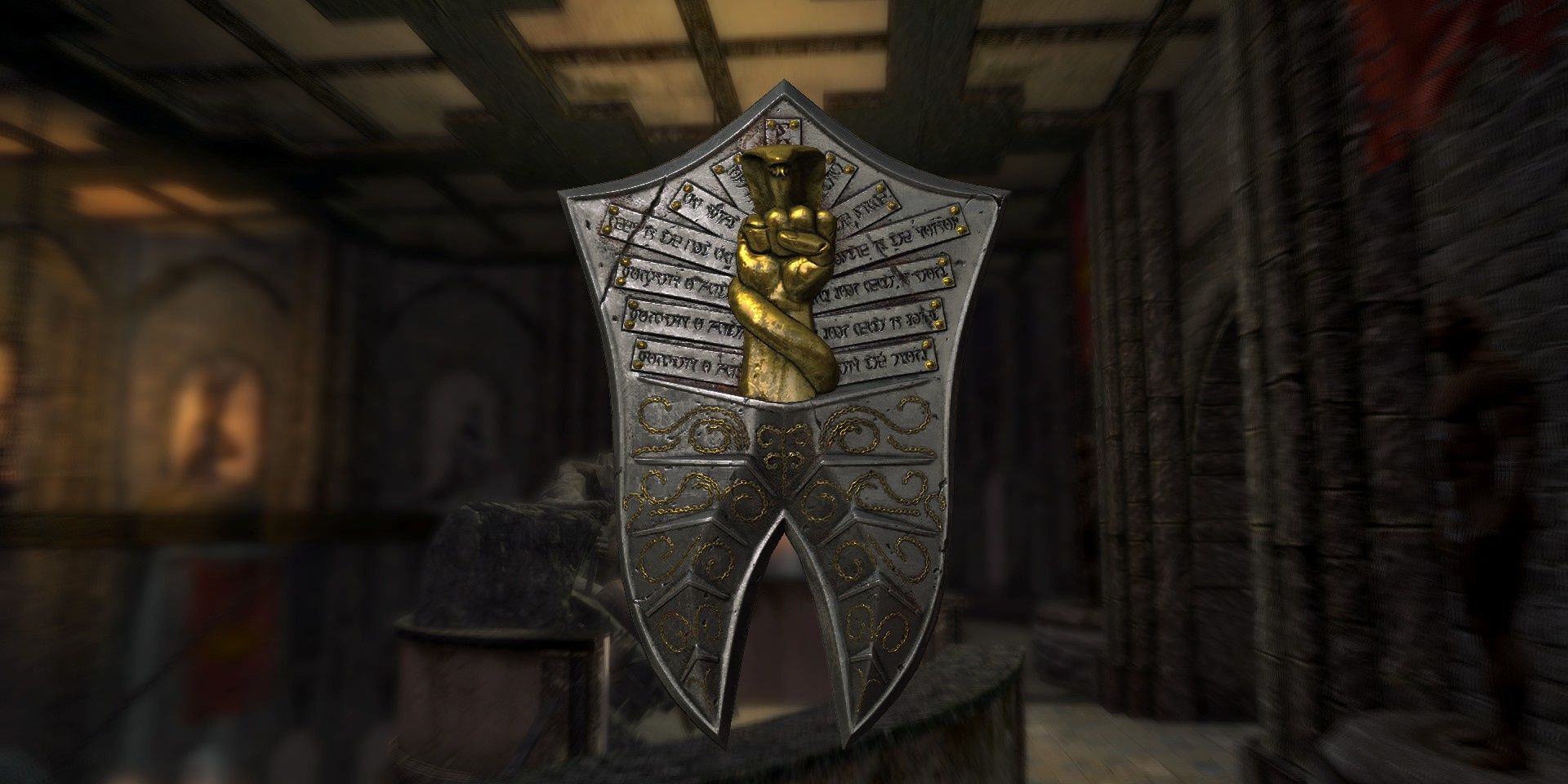Skyrim Fearstruck modded shield. From Legacy of the Dragonborn Wiki