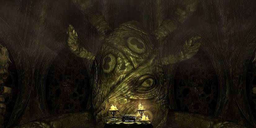 Skyrim Hermaeus Mora Shrine Near A Black Book