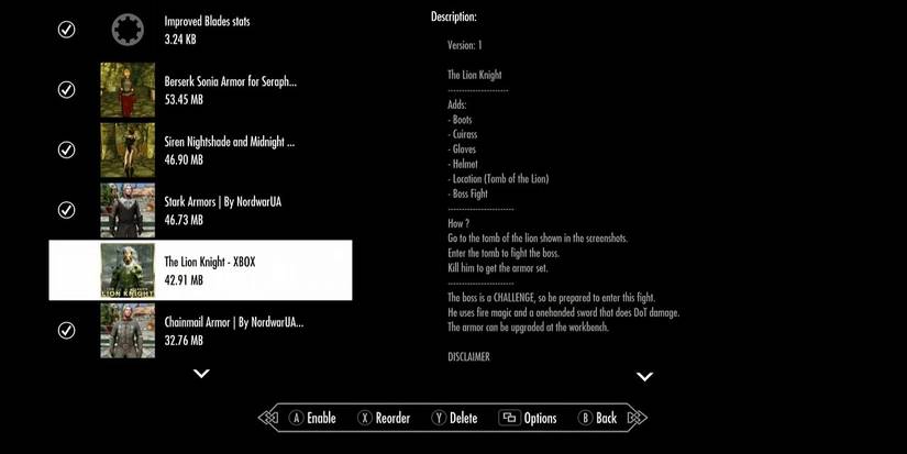 Skyrim Console load order for modding.