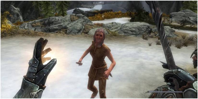 skyrim madwoman fight