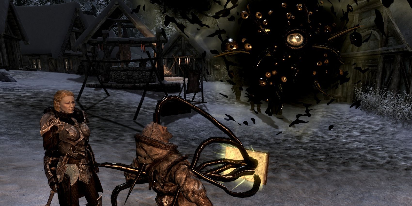 Hermaeus Mora Siphoning A Skaal's Knowledge To Death. From Elder Scrolls Wiki - Fandom