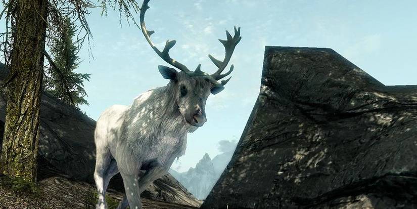 Skyrim Hircine's White Stag creature.