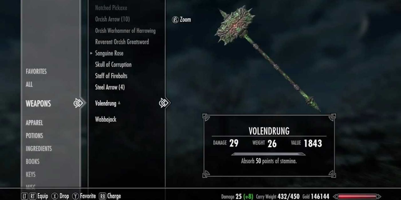 Skyrim Volendrung Stats