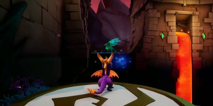 Spyro in the level Jacques from the Reignited Trilogy