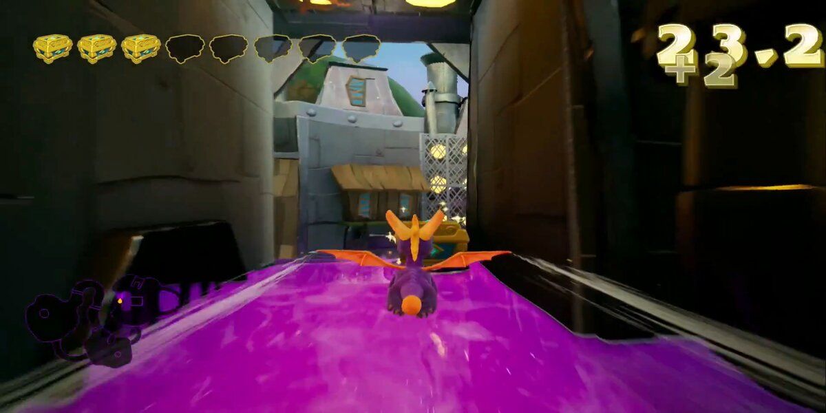 Spyro in the level Wild Flight from the Reignited Trilogy
