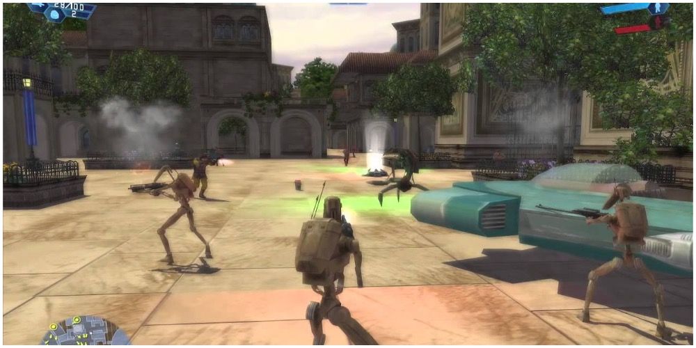 Droids as they fight their way through Naboo