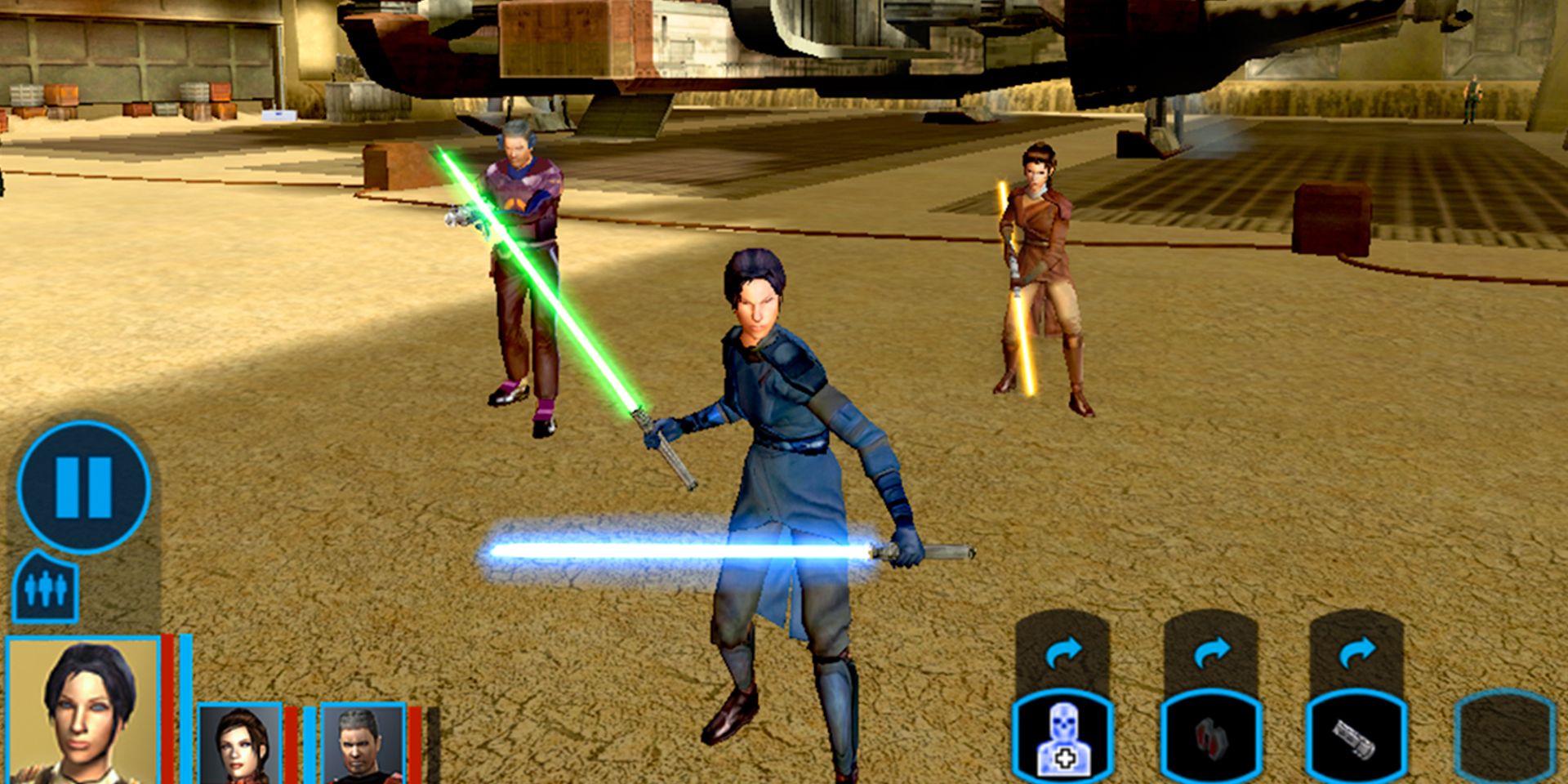 Star Wars Knights Of The Old Republic Female Jedi Trio Multiple Light Sabers