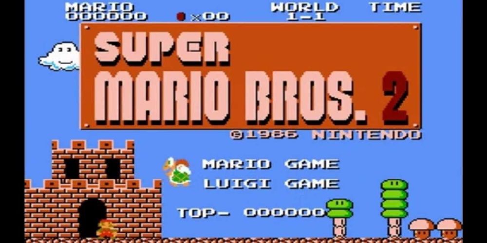 Super Mario Brothers 2 The Lost Levels Opening Screen