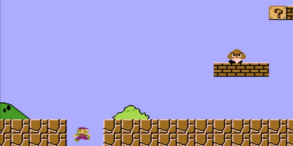 Super Mario Brothers Small Mario Fall Off Cliff