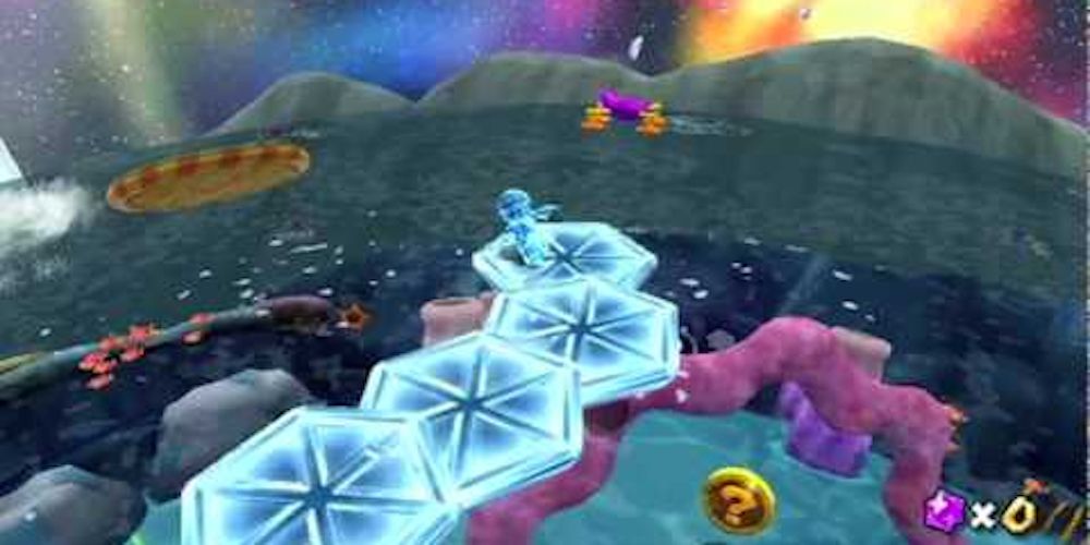 Super Mario Galaxy Ice Mario Power-Up Platforms