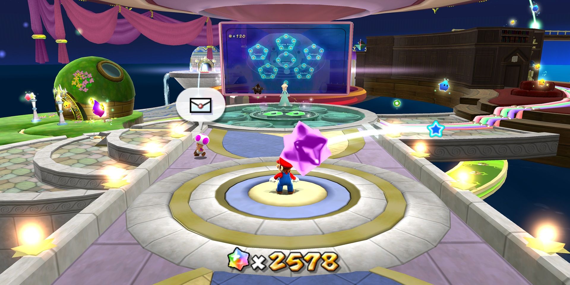 Super Mario Galaxy Rosalina's Observatory Hub World