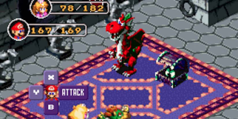 Super Mario RPG Bahamutt Fight