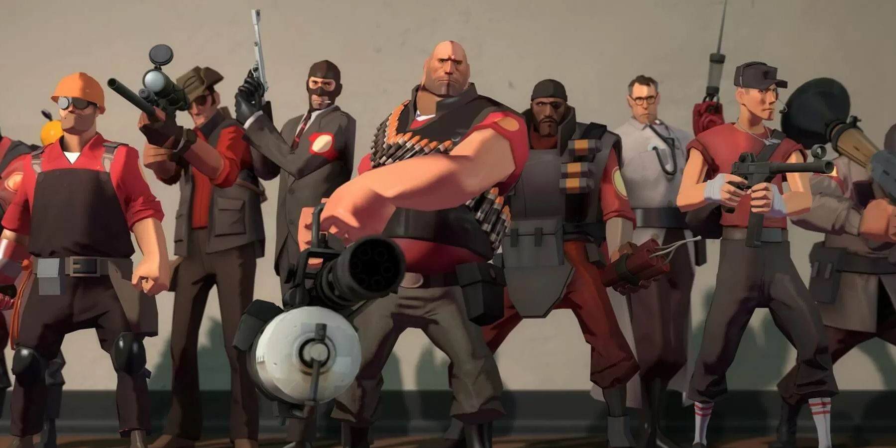 The various classes in Team Fortress 2