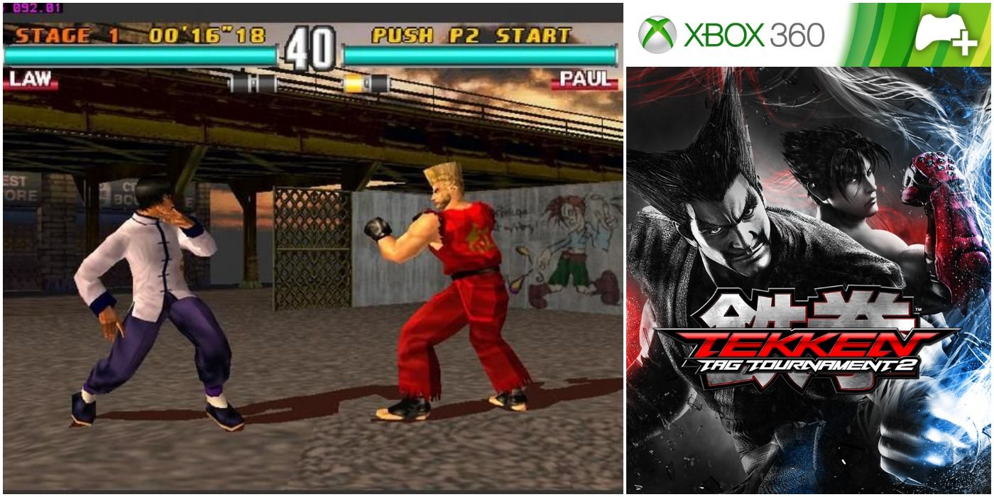 image of Tekken 3 screen next to Xbox 360 game case