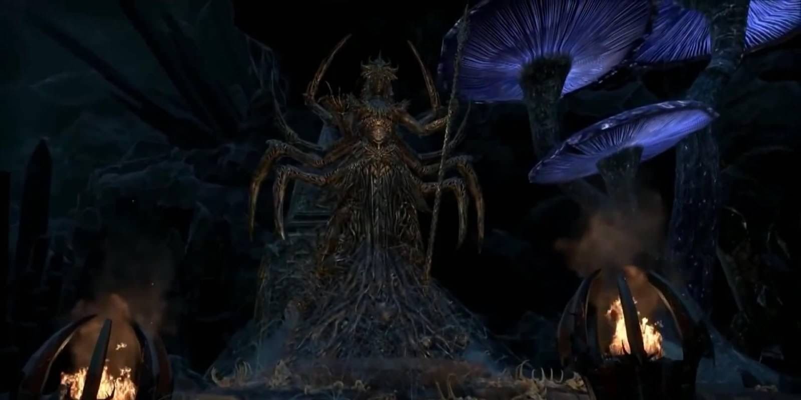 The Elder Scrolls Online statue of spider queen Daedric Prince Mephala.