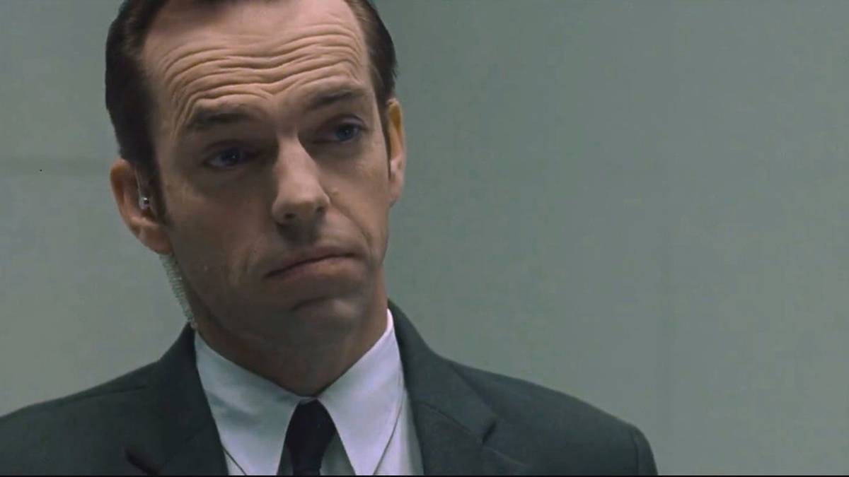 Hugo Weaving as Agent Smith in Lana Wachowski's The Matrix