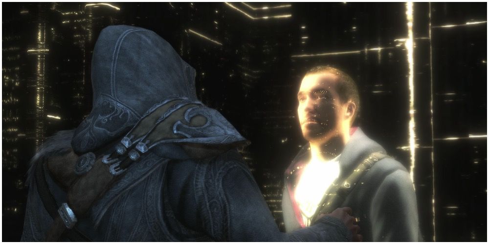 Ezio comes face to face with Desmond Miles