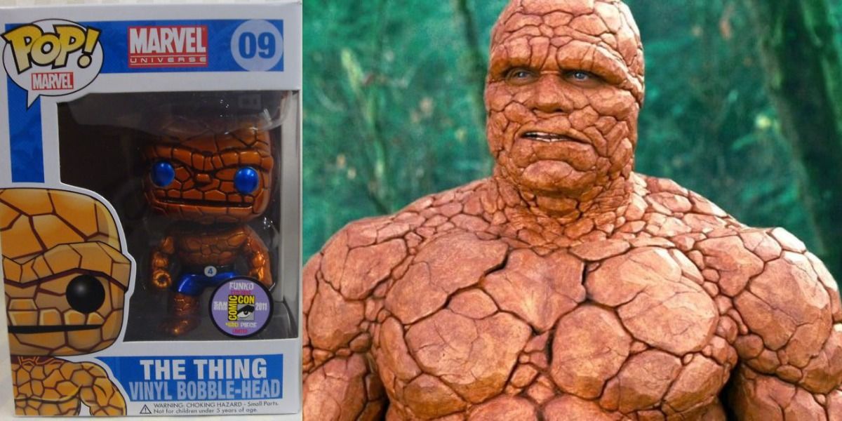 The Thing Funko with character comparison