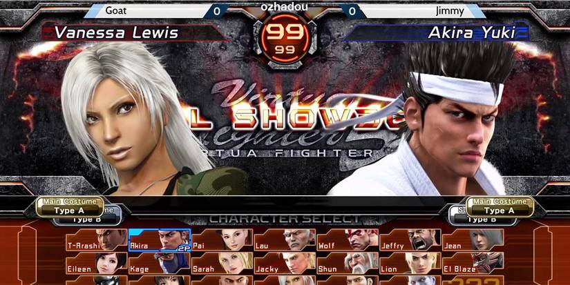 Virtua Fighter Character Select