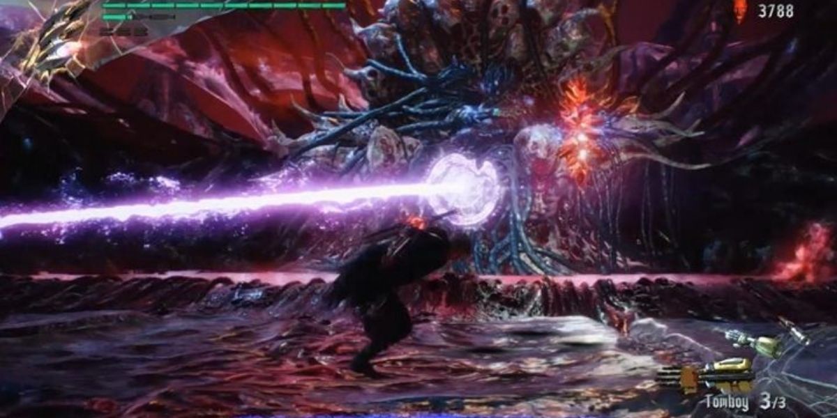 Urizen prologue boss fight in Devil May Cry 5