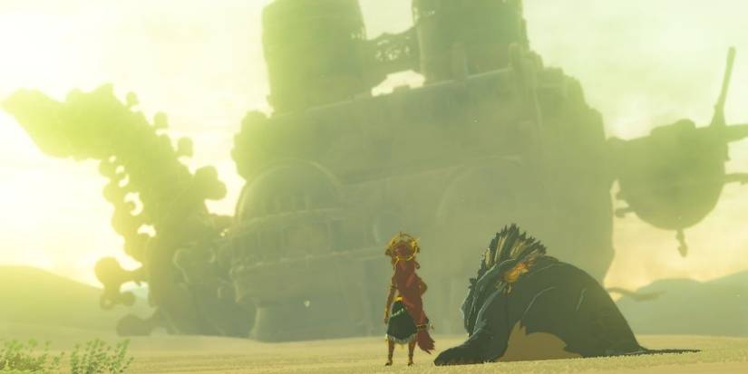 The Sacred Beast of Gerudo Desert After Link Has entered with help from Riju