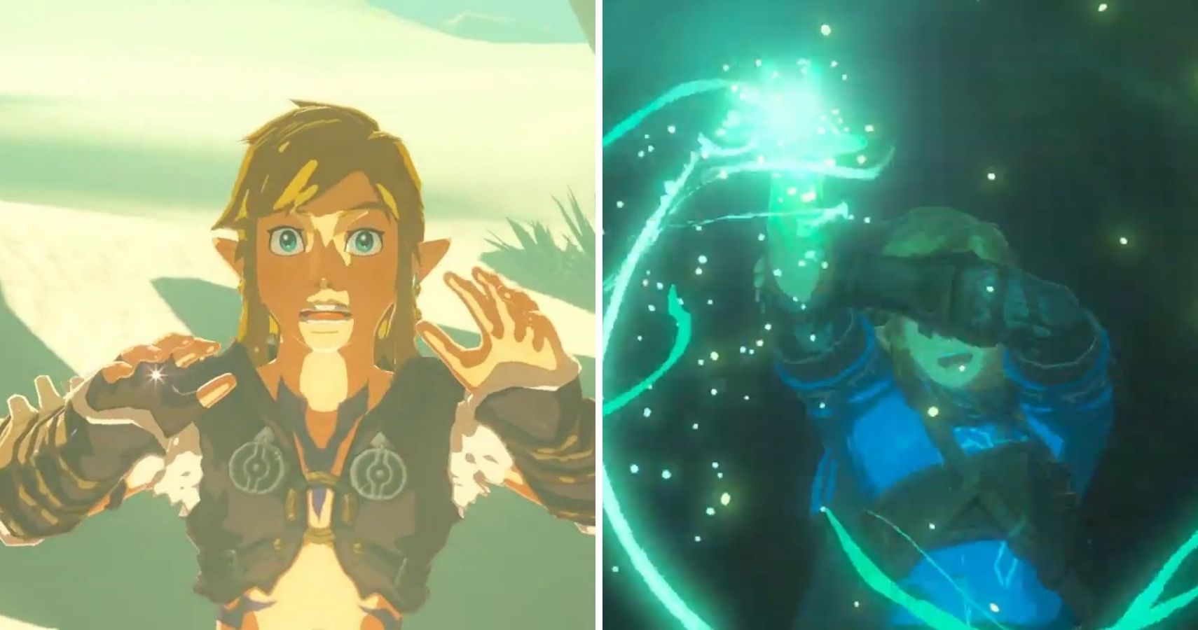 Link from Breath of the Wild and Breath of the Wild 2 Scared.