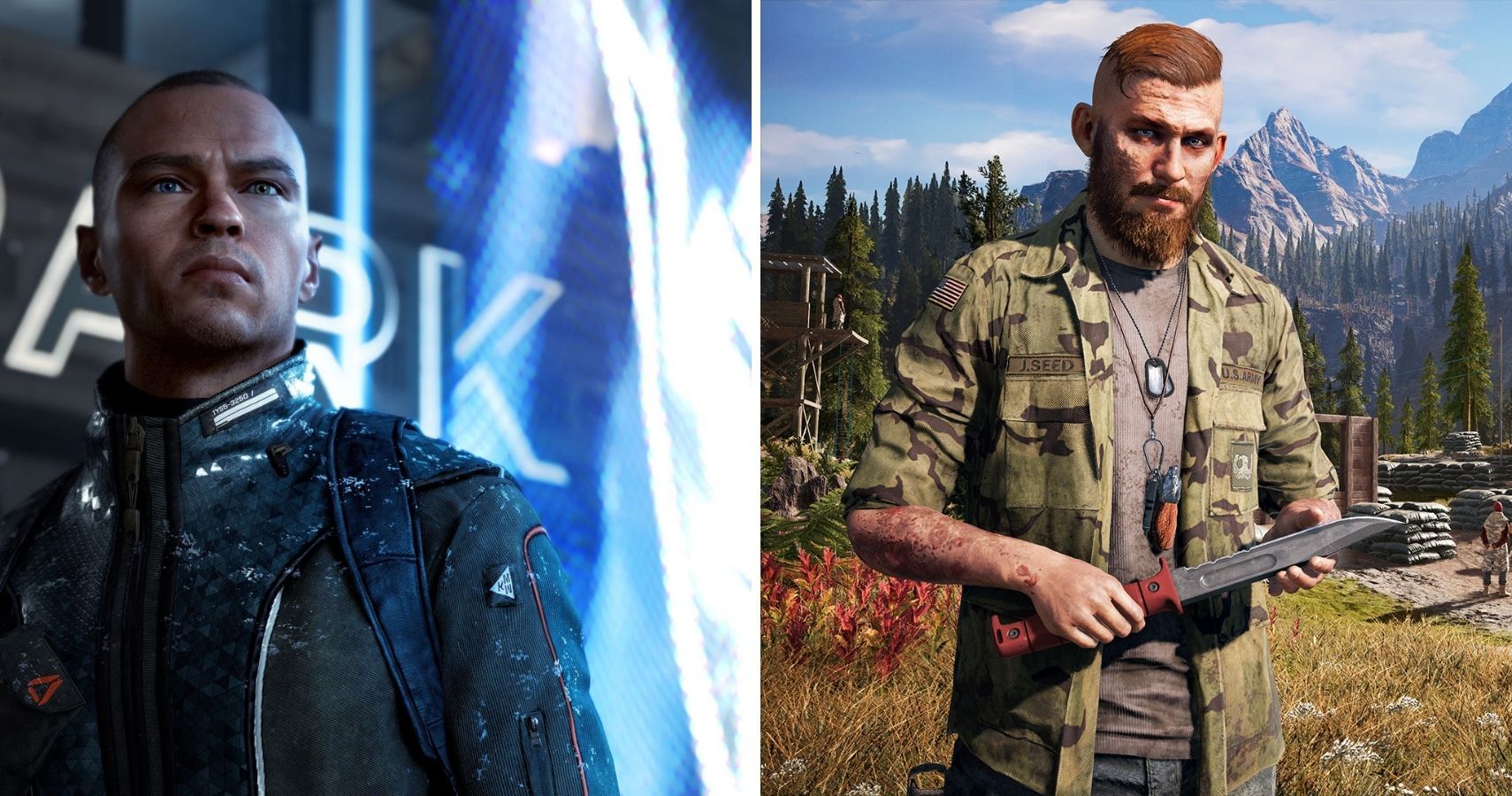 Jacob from Far Cry 5 along with Markus from Detroit Become Human. Games you can beat early on.