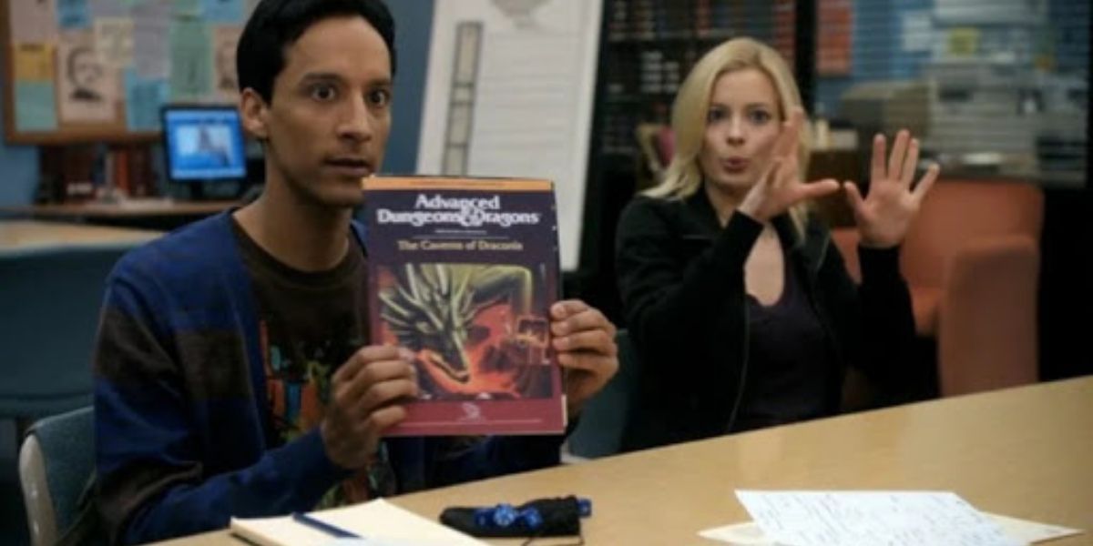 Abed plays the dungeon master when the study group plays D&D