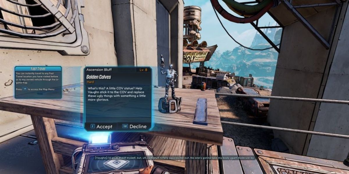 Borderlands 3 missions that give weapon trinket rewards.
