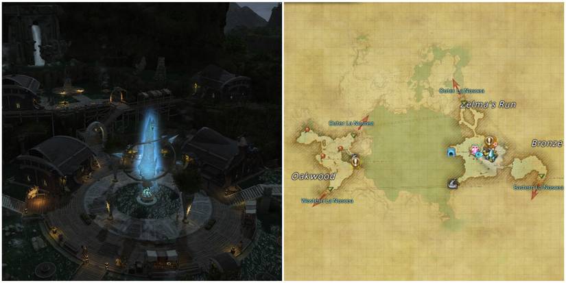 Upper La Noscea Camp Bronze Lake and Map