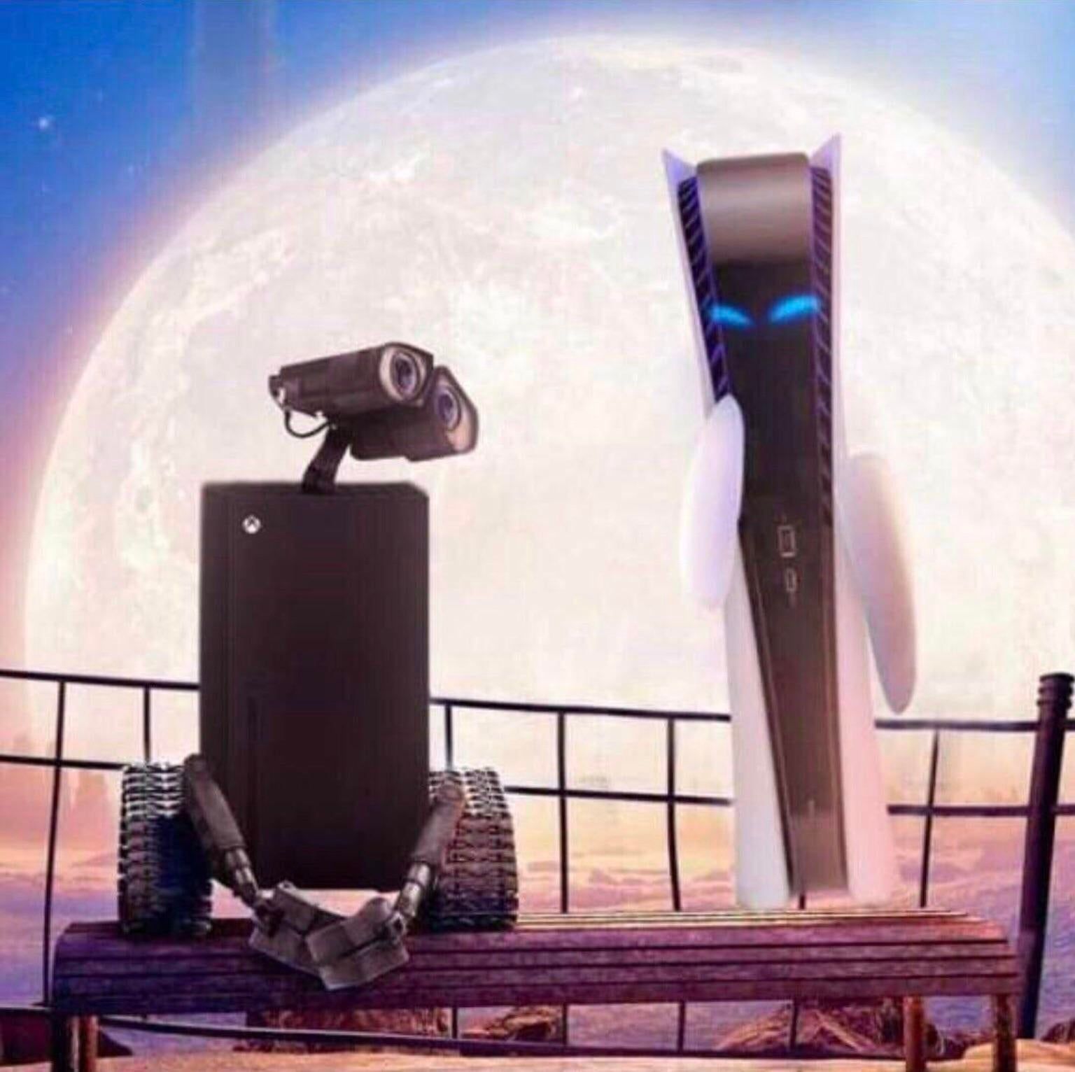 Wall-e is Xbox Series X and EVE is PlayStation 5