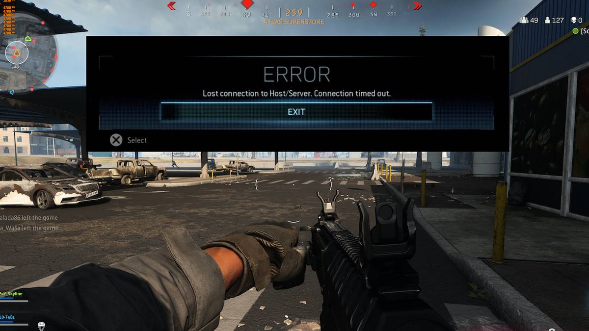 Call of duty lobby crash bug