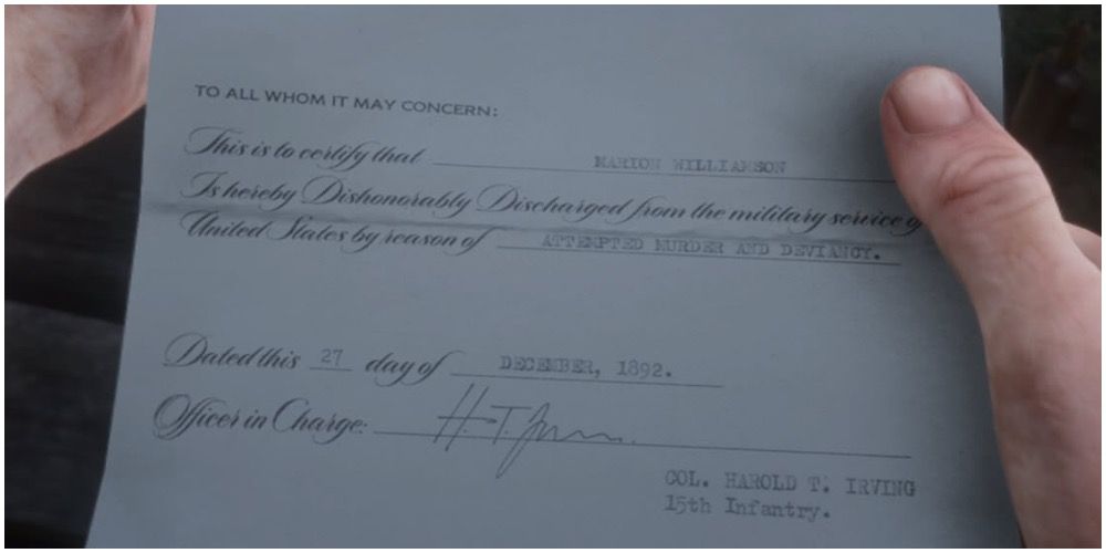 Bill's discharge papers from the army