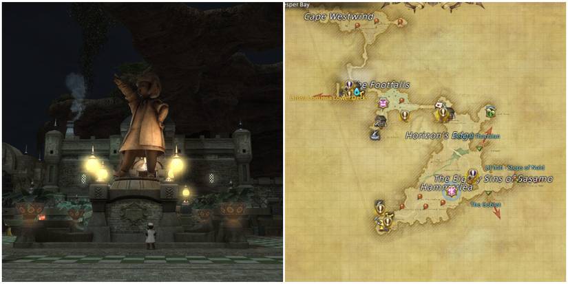 Western Thanalan The Waking Sands and Map