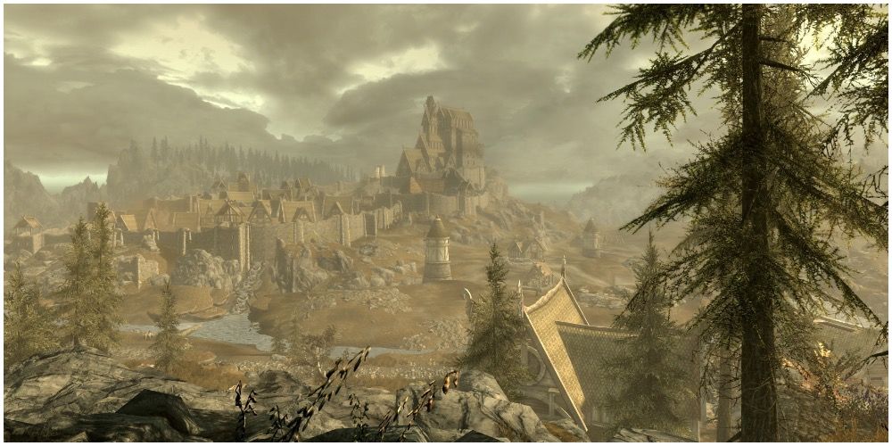 A view of Whiterun from the road