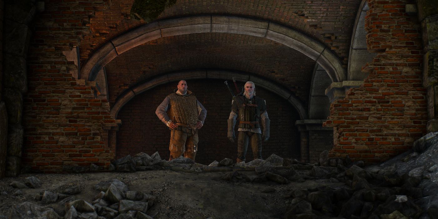 Screenshot of Witcher 3 Dijkstra and Geralt missing treasure