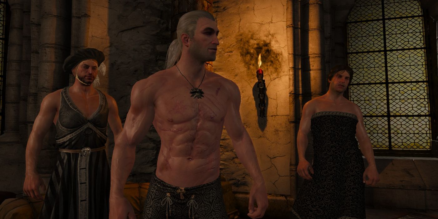 Screenshot Witcher 3 Drunk Geralt Lambert Ekel using Megascope