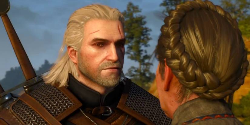 Witcher 3 Geralt speaking with Pan lady