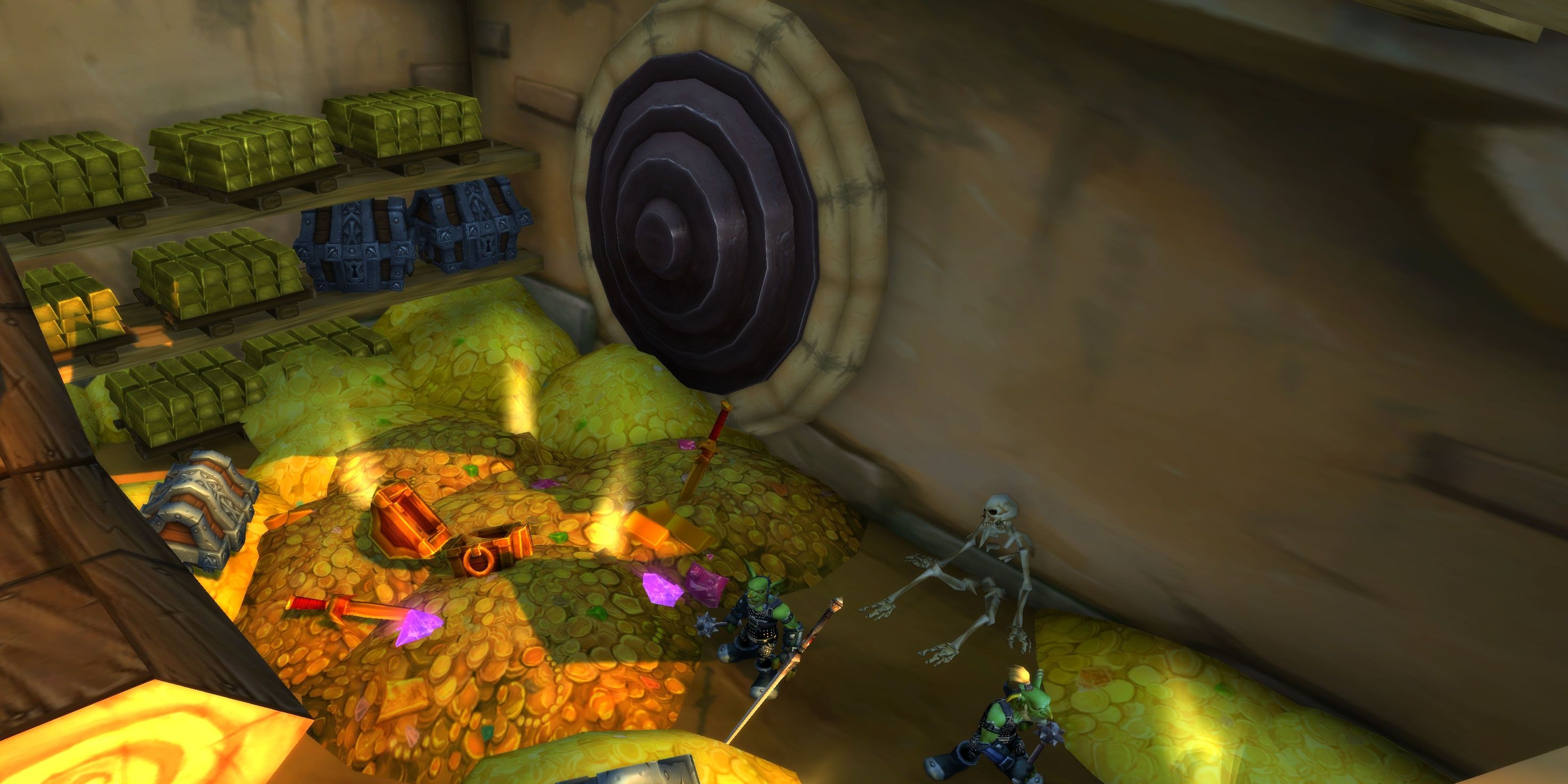 Goblins Guarding Piles of Gold in Booty Bay World of WarCraft