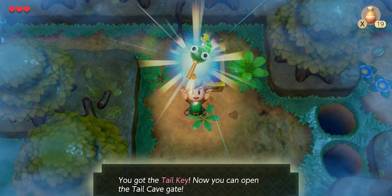 Legend of Zelda Link's Awakening Mysterious Forest Tail Key Tail Cave