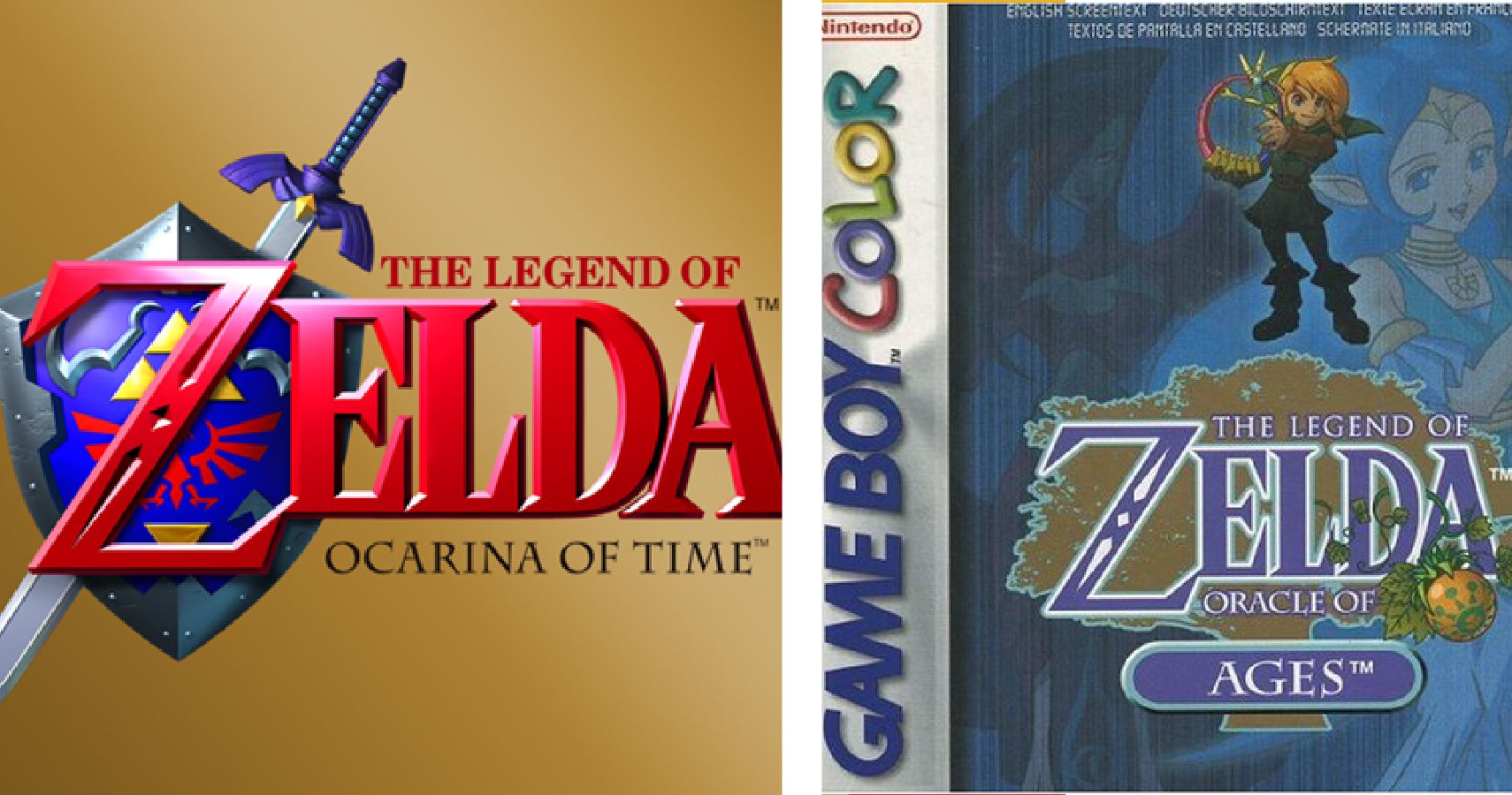 Ocarina of Time and Oracle of Ages Cover Art