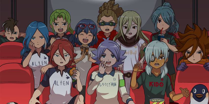 A screenshot from the Inazuma Eleven anime