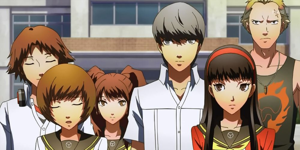 A screenshot from the Persona 4 the Animation anime